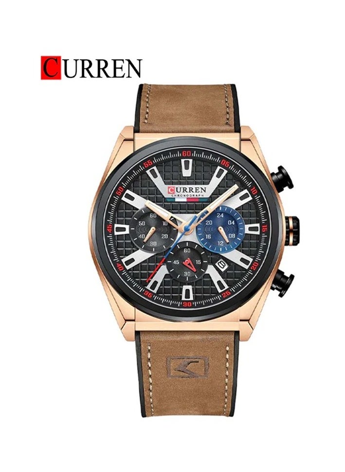 CURREN CURREN 8392 Original Brand Leather Straps Wrist Watch For Men  - Image 1