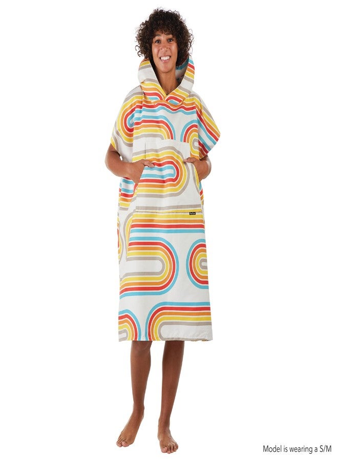 PackTowl Lightweight Microfiber Hooded Changing Poncho, Retro Curve, Small/Medium - Image 2