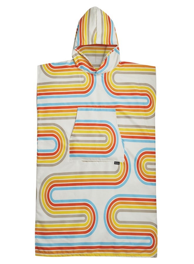PackTowl Lightweight Microfiber Hooded Changing Poncho, Retro Curve, Small/Medium - Image 1