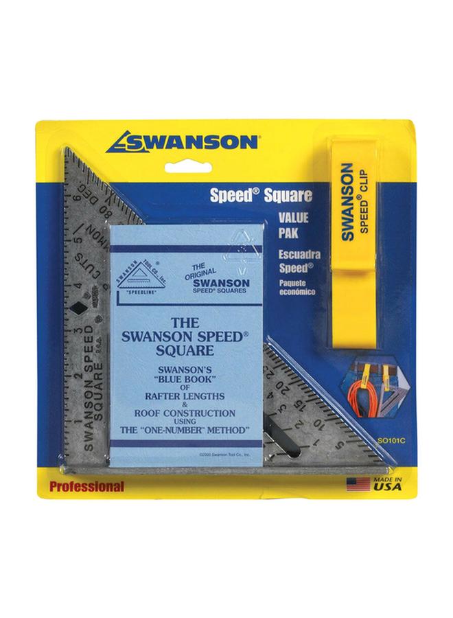 SWANSON Carpenter Square Layout Tool with Speed Clip and Blue Book Grey 7inch - Image 2