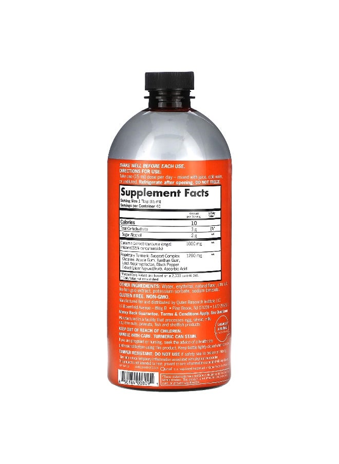 Qunol Qunol, Liquid Turmeric, Extra Strength, Tropical Orange, 1,000 mg, 20.3 fl oz (600 ml)  - Image 2