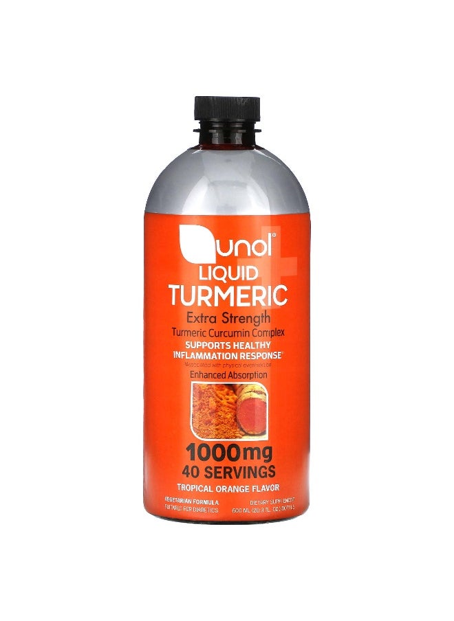 Qunol Qunol, Liquid Turmeric, Extra Strength, Tropical Orange, 1,000 mg, 20.3 fl oz (600 ml)  - Image 1