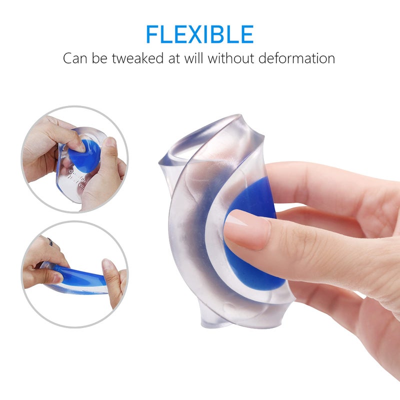 Dr.Pedi Heel Cups For Heel Pain 3 Pairs Gel Silicone Heel Pads Heel Lifts For Achilles Tendonitis Inserts For Women Insole Shoe For Plantar Fasciitis Relief - Image 5