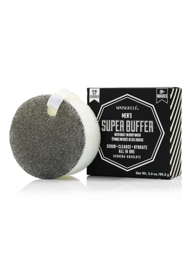 SPONGELLÉ Spongelle Mens Super Buffer BuiltIn Body Wash Verbena Absolute - Image 1