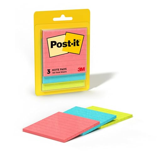 Post It Post-it Notes, 3 in x 3 in., 3 Sticky Notes Pads, 50 Sheets per Pad, Poptimistic Collection, School Supplies and Oﬃce Products, The Original Post-it Note - Image 1