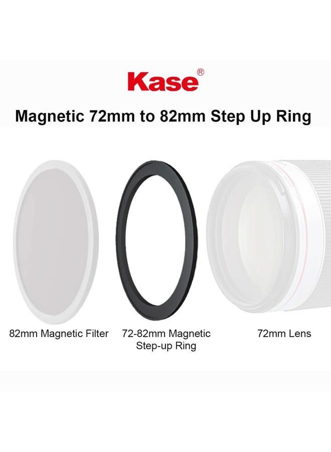 Kase Wolverine Magnetic 72mm to 82mm Step Up Filter Ring Adapter 72-82mm - Image 2