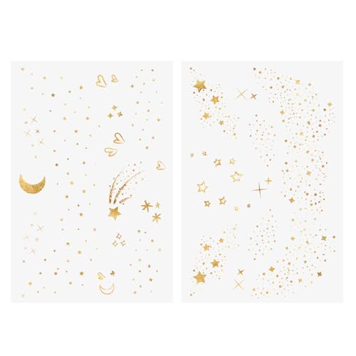 Flash+Tattoos Flash Tattoos Pixie Dust Authentic Metallic Temporary tattoos-2 sheet mini pack | Includes over 24 premium foil waterproof tattoos, face glitter, face gems, festival, face freckles - Image 5