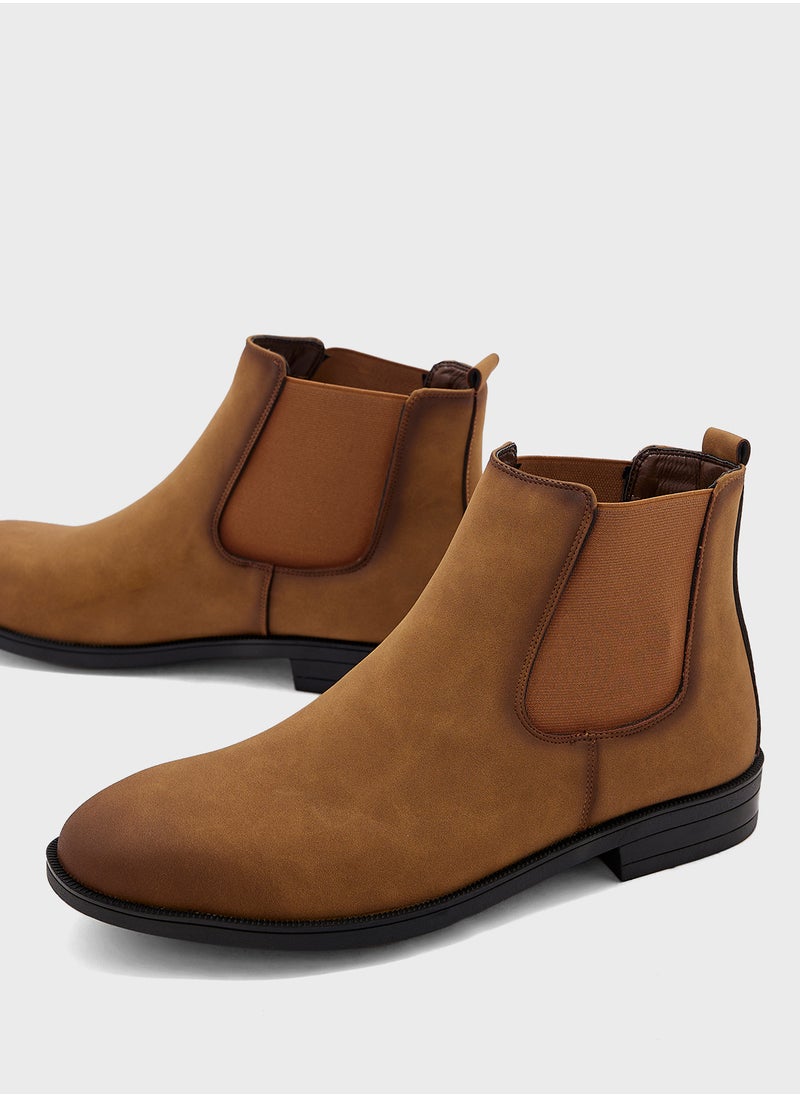 Robert Wood - Nubuck Chelsea Boots - Image 1