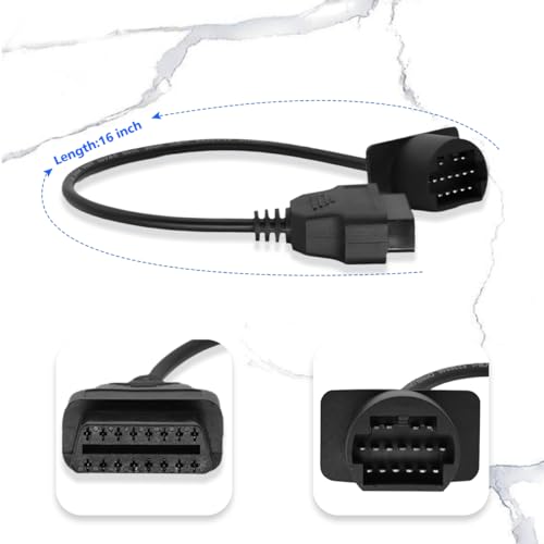 VZG OBD2 Adapter for Mazda 17 Pin OBD1 to 16 Pin OBD2 Diagnostic Cable, Compatible with Mazda Vehicles 17pin Connector, Work with ELM327 OBD2 Diagnostic Scanner Tool and Code Reader - Image 5