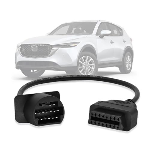 VZG OBD2 Adapter for Mazda 17 Pin OBD1 to 16 Pin OBD2 Diagnostic Cable, Compatible with Mazda Vehicles 17pin Connector, Work with ELM327 OBD2 Diagnostic Scanner Tool and Code Reader - Image 1