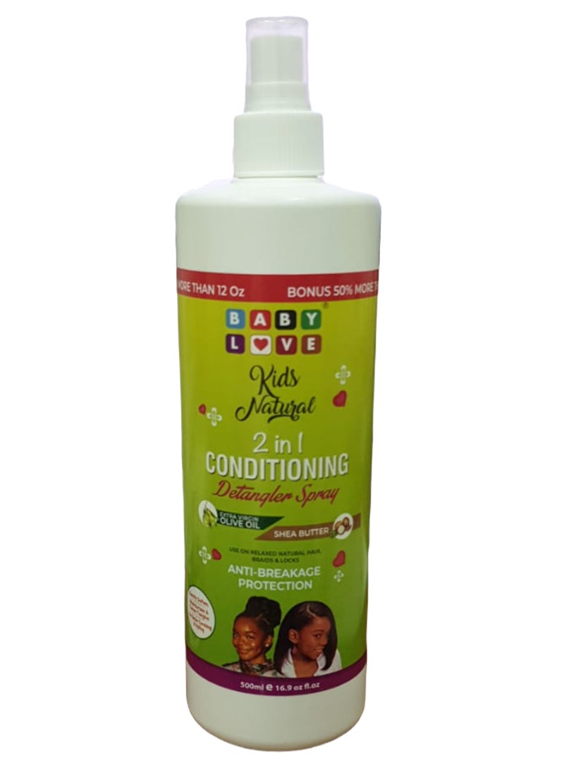 iCan London 2 in 1 Conditioning Kids Natural Detangler Spray 500ml  - Image 2