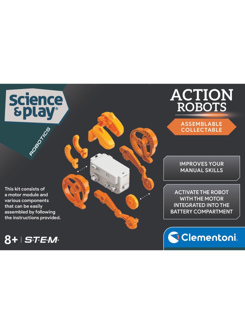 Clementoni روبوت أكشن رانر من كليمنتوني، يعمل بالبطارية | قم بتجميع الروبوت | ألعاب STEM | ألعاب علمية | لعبة تعليمية وتعلمية | هدية للأطفال وعشاق العلوم - Image 4