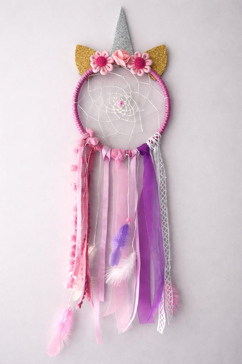The Brown Box® Unicorn DIY Dreamcatcher Making Kit | Art & Craft Kit for Girls 9-12 & Adults | Birthday Gift, Return Gift, Navratri Kanjak,Rakhi Gift | Complete Craft Set with Feathers, Beads & Ribbons - Image 3
