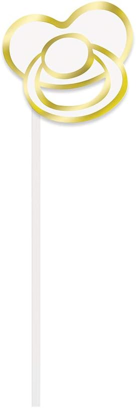 Unique حزمة دعامات تصوير حفلة استقبال المولود الذهبية الفريدة من نوعها 10 قطع متينة أنيقة بتصميم رقائق الذهب مثالية لحفلات استقبال المواليد والاحتفالات - Image 4