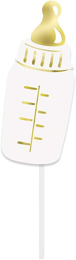 Unique حزمة دعامات تصوير حفلة استقبال المولود الذهبية الفريدة من نوعها 10 قطع متينة أنيقة بتصميم رقائق الذهب مثالية لحفلات استقبال المواليد والاحتفالات - Image 2