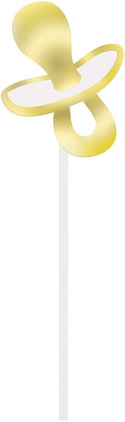 Unique حزمة دعامات تصوير حفلة استقبال المولود الذهبية الفريدة من نوعها 10 قطع متينة أنيقة بتصميم رقائق الذهب مثالية لحفلات استقبال المواليد والاحتفالات - Image 5