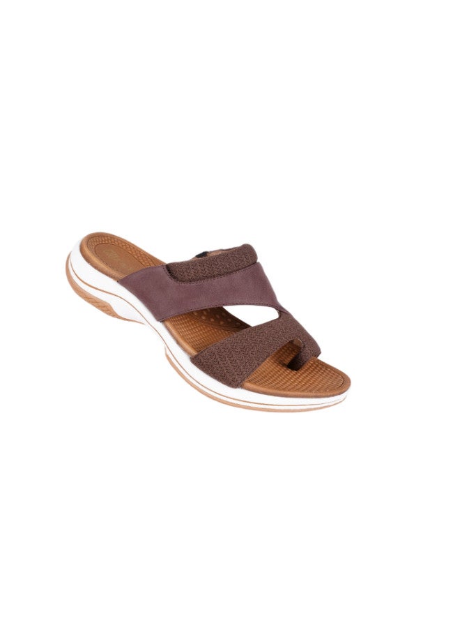 ZAYNA 221-189 Zayna Ladies Casual Sandals 23ABT173 Coffee - Image 1