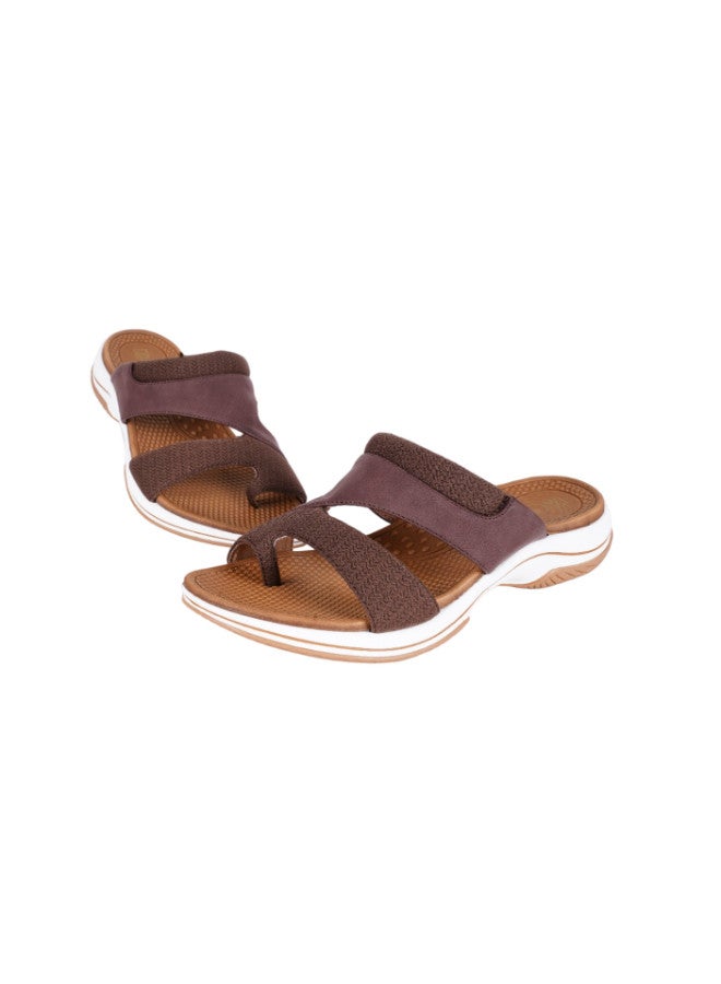 ZAYNA 221-189 Zayna Ladies Casual Sandals 23ABT173 Coffee - Image 2