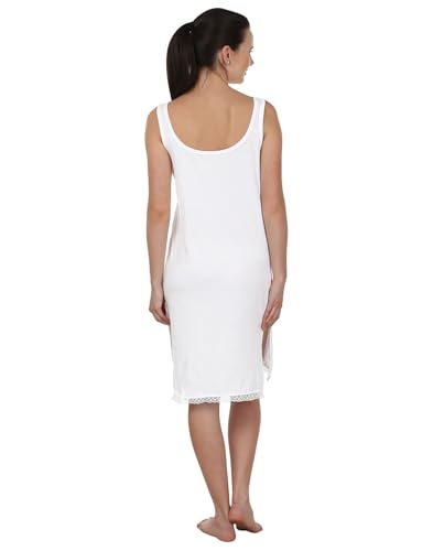 BLAZON Women's Cotton Hosiery Fairy Full Slip (1005 White_01_M_White_M) - Image 5