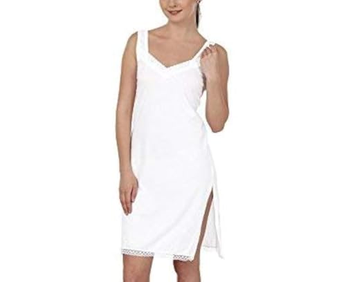 BLAZON Women's Cotton Hosiery Fairy Full Slip (1005 White_01_M_White_M) - Image 2