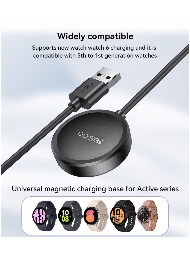 Yesido Magnetic Watch Charger for Samsung Type C Black-CA162 - Image 2