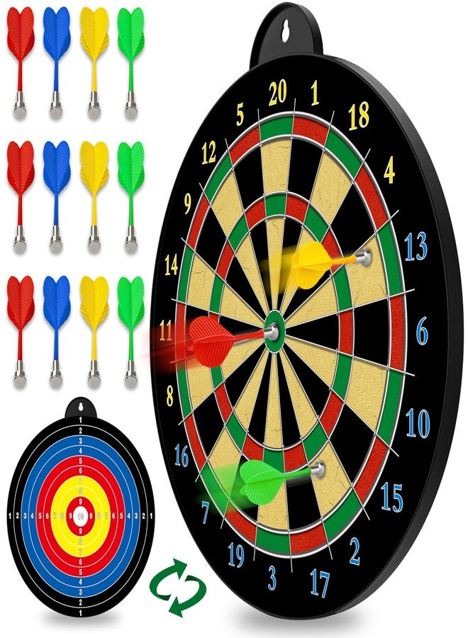 CUKU Dart Board - 12pcs Magnetic Darts - Excellent Indoor Game and Party Games - Gifts for 5 6 7 8 9 10 11 12 Year Old Boy Kids - Image 1