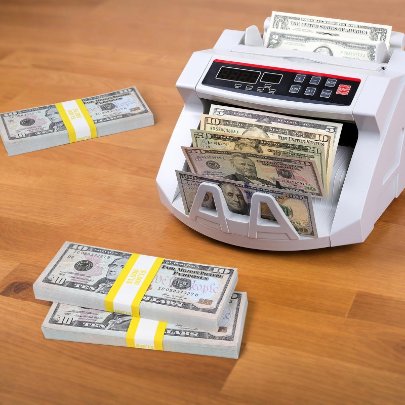 ESSENTIAL 100 Pcs Currency Straps - Bill Wrappers, 7.5 x 1.15 Inches, Money Bands to Organize Bills, ABA Standard Colors, Self-Adhesive ($1000 / Yellow) - Image 5