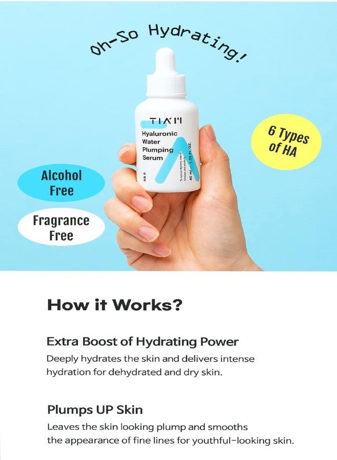 TIA'M TIAM Hyaluronic Acid Korean Serum 40 ml, K-Beauty Hydrating Face Serum with Panthenol, Moisturizing Korean Serum for Combination & Dry Skin - Image 3