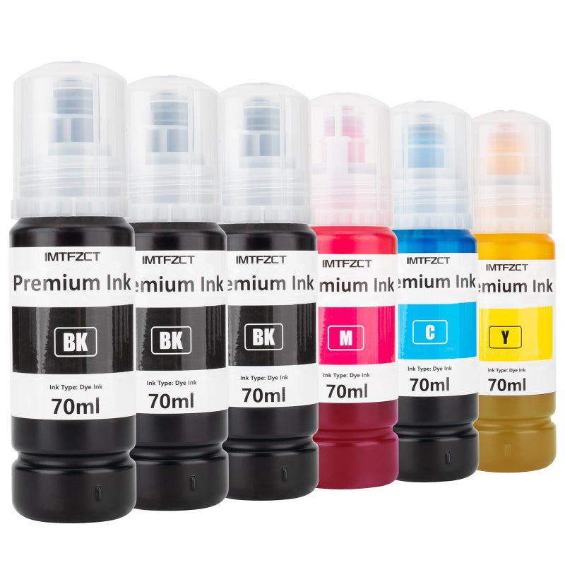imtfzct Replacement for Epson T522 522 Ink Refill Bottles for ET-2803 ET-2720 ET4800 ET-2800 ET-2760 ET-4760 ET-2750 ET-3760 ET-2850 ET-15000 ET-4700 ST-4000 ST-2000 ET-3710 Printer(3BK C M Y) - Image 1