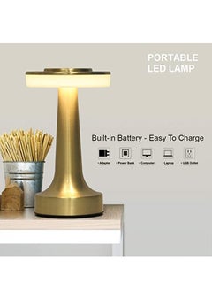 PADOM Padom Portable LED Table Lamp with Touch Sensor, 3-Levels Brightness, Rechargeable Battery Up to 48 Hours Usage, Night Light for Kids Nursery, Nightstand Lamp, Bedside Lamp  - Image 5