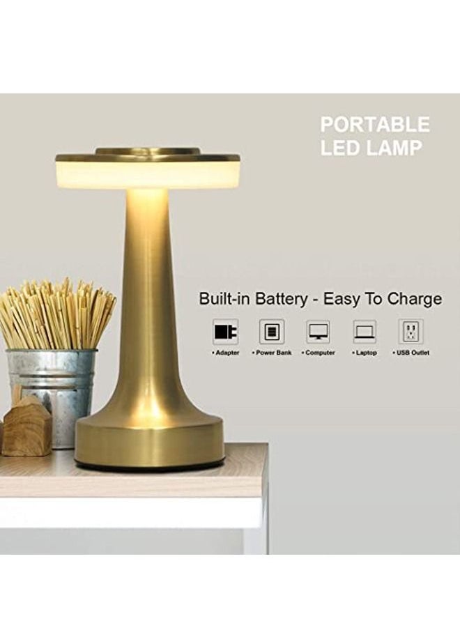 PADOM - Padom Portable LED Table Lamp with Touch Sensor, 3-Levels Brightness, Rechargeable Battery Up to 48 Hours Usage, Night Light for Kids Nursery, Nightstand Lamp, Bedside Lamp - Image 1