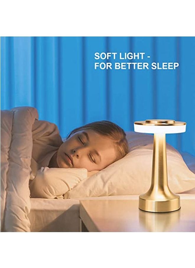 PADOM - Padom Portable LED Table Lamp with Touch Sensor, 3-Levels Brightness, Rechargeable Battery Up to 48 Hours Usage, Night Light for Kids Nursery, Nightstand Lamp, Bedside Lamp - Image 1