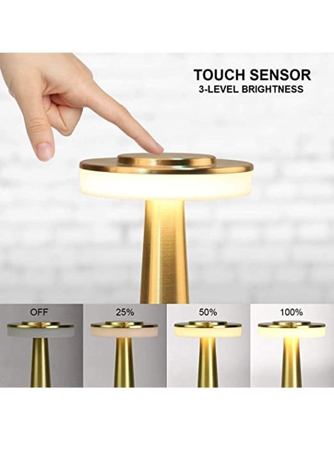 PADOM - Padom Portable LED Table Lamp with Touch Sensor, 3-Levels Brightness, Rechargeable Battery Up to 48 Hours Usage, Night Light for Kids Nursery, Nightstand Lamp, Bedside Lamp - Image 1