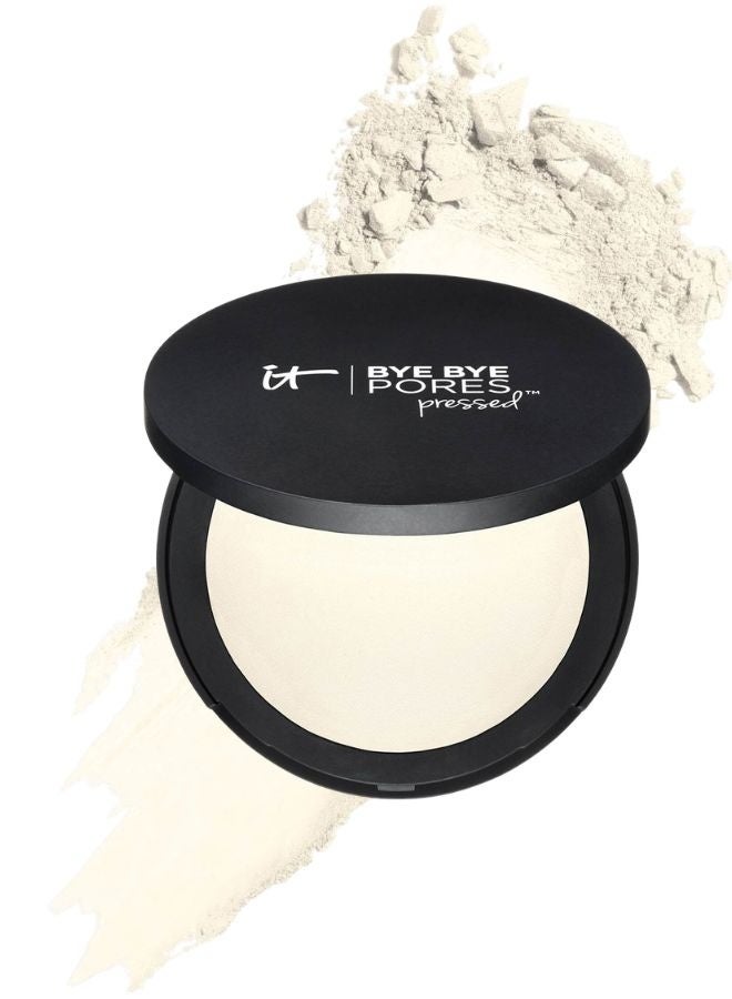 IT Cosmetics Bye Bye Pores Translucent Pressed Setting Powder Translucent– Pore-Blurring Matte Finish, Long-Wear Oil Control, 0.31 oz / 9 g - Image 1