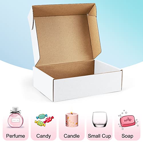 Poever Shipping Boxes 7x5x2 inches White Small Mailing Boxes 25 Pack Cardboard Corrugated Box Mailers - Image 5