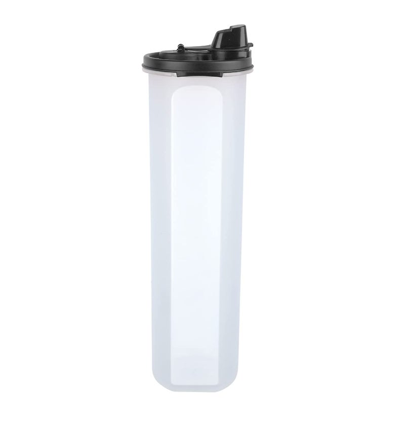 SIMPARTE AirTight Leak Proof Plastic Anti Microbial Oil Pourer for Vinegar Sauces Jars and Container Kitchen Storage Olive Refined Oils Easy Flow BPA Free Black 3 1100ML - Image 4