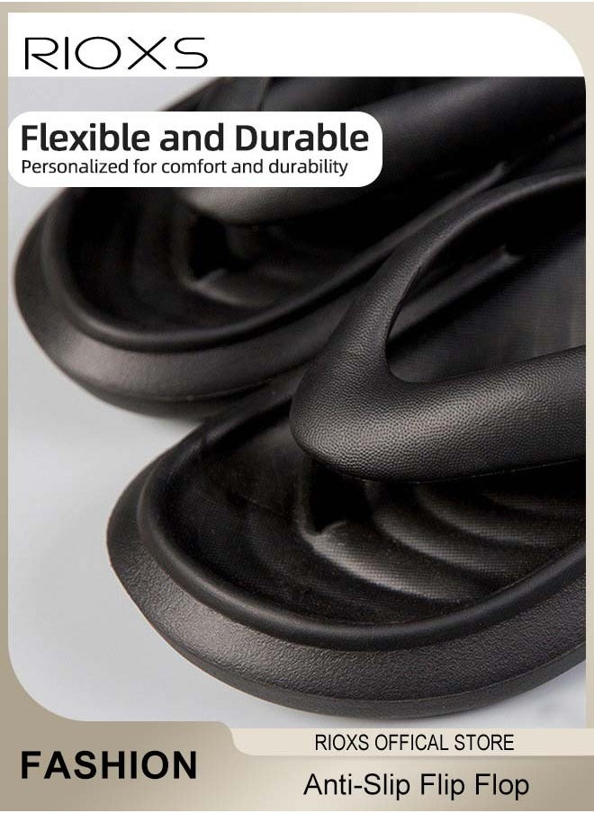 RIOXS Flip Flops for Men And Women, Lightweight Beach Slides Sandals, Anti-Slip Shower Slippers, Chillax Pillow Thong Sandal, Comfy Flat Sandal With Soft Arch Support, Indoor Slippers Or Outdoor Beach Flip-Flops  - Image 4