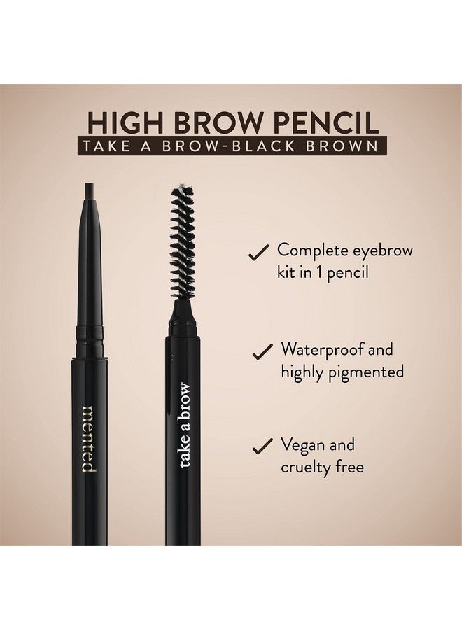 Mented Cosmetics ; Eyebrow Pencil Eyebrow Stencil Eyebrow Brush High Brow Pencil With Spoolie ; Natural Looking Brows All Day Wear ; Cruelty Free Take A Brow (Black Brown) - Image 4