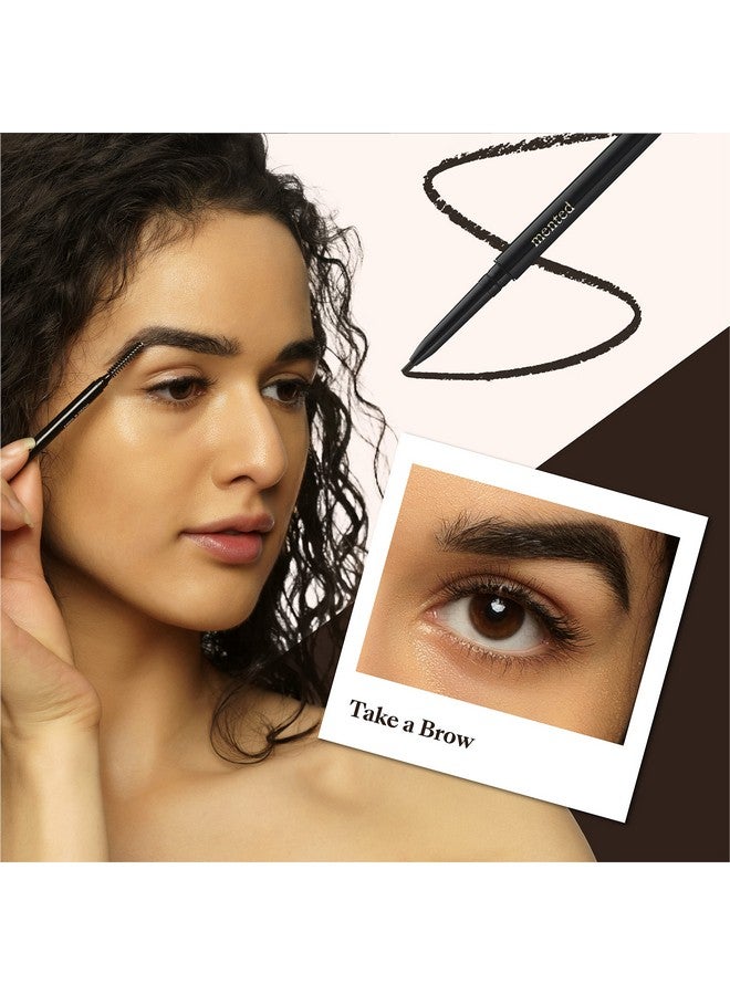 Mented Cosmetics ; Eyebrow Pencil Eyebrow Stencil Eyebrow Brush High Brow Pencil With Spoolie ; Natural Looking Brows All Day Wear ; Cruelty Free Take A Brow (Black Brown) - Image 3