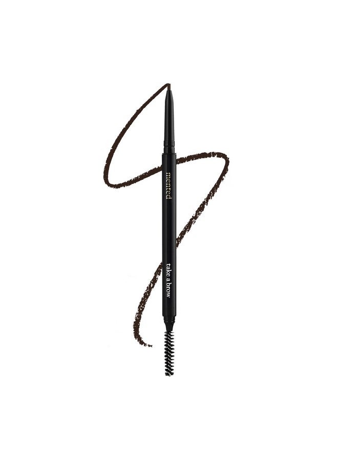 Mented Cosmetics ; Eyebrow Pencil Eyebrow Stencil Eyebrow Brush High Brow Pencil With Spoolie ; Natural Looking Brows All Day Wear ; Cruelty Free Take A Brow (Black Brown) - Image 2