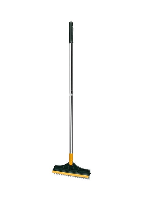 3 in 1 Broom, Floor Brush with 100cm Long Handle, 180° Rotating Brush Head, Suitable for Cleaning Bathroom, Kitchen, Glass, Courtyard, Green