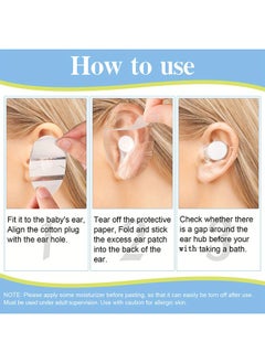Sefudun 60 Pieces Waterproof Ear Stickers Ear Covers for Swimming ,Baby Shower Ear Stickers, Ear Plugs for Shower Surfing Snorkeling and Other Water Sports  - Image 4