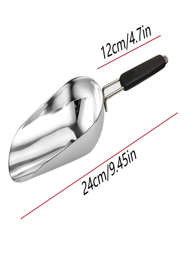 HSHQING Stainless Steel 6 Ounce Ice Scoop With Good Grip Handle - Kitchen, Freezer, Dog Food, Popcorn Scoop - Dishwasher Safe - Image 5