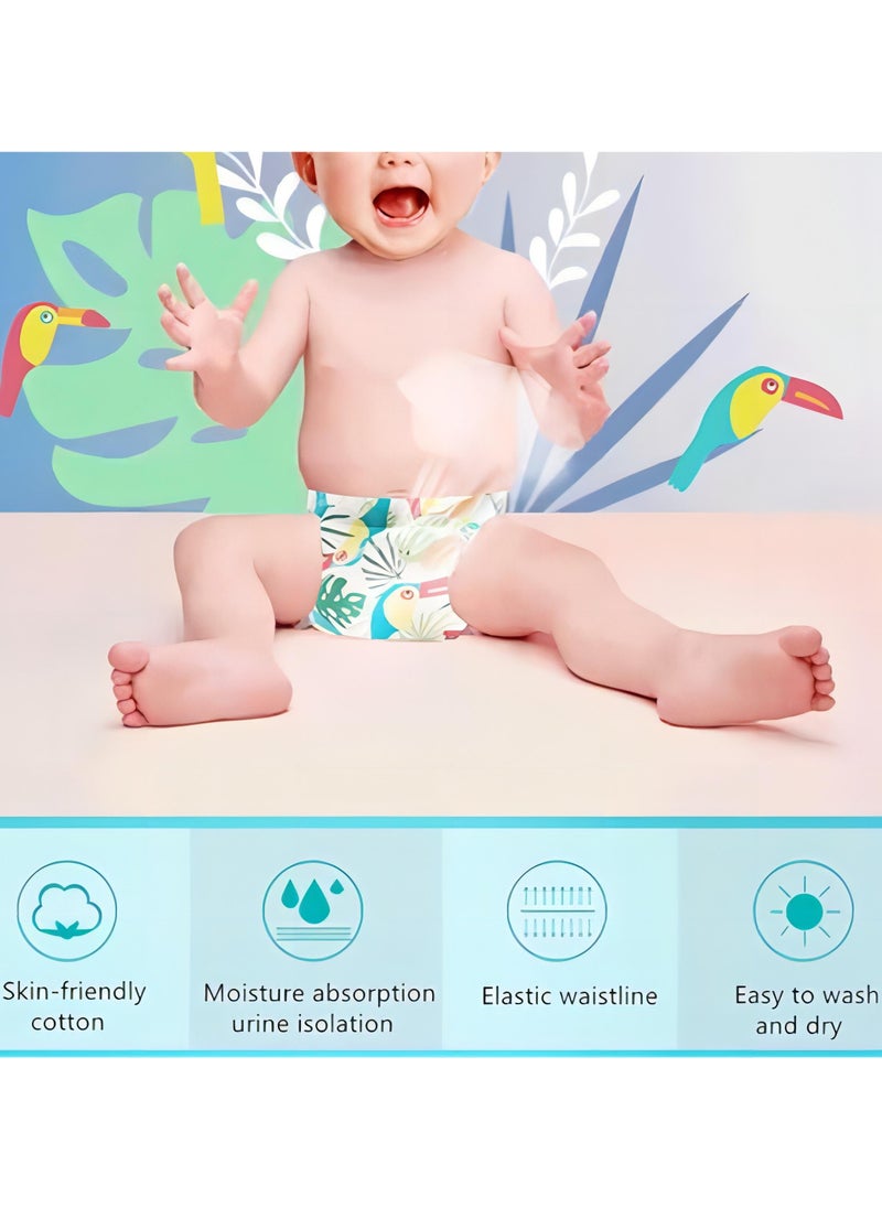 Generic Reusable Baby Potty Pants, Cotton Highly Absorbent Training Underpants for Toddlers, Baby Slip Diaper Cover, Strong Urine Absorption, Washable and Reusable Design  - Image 4