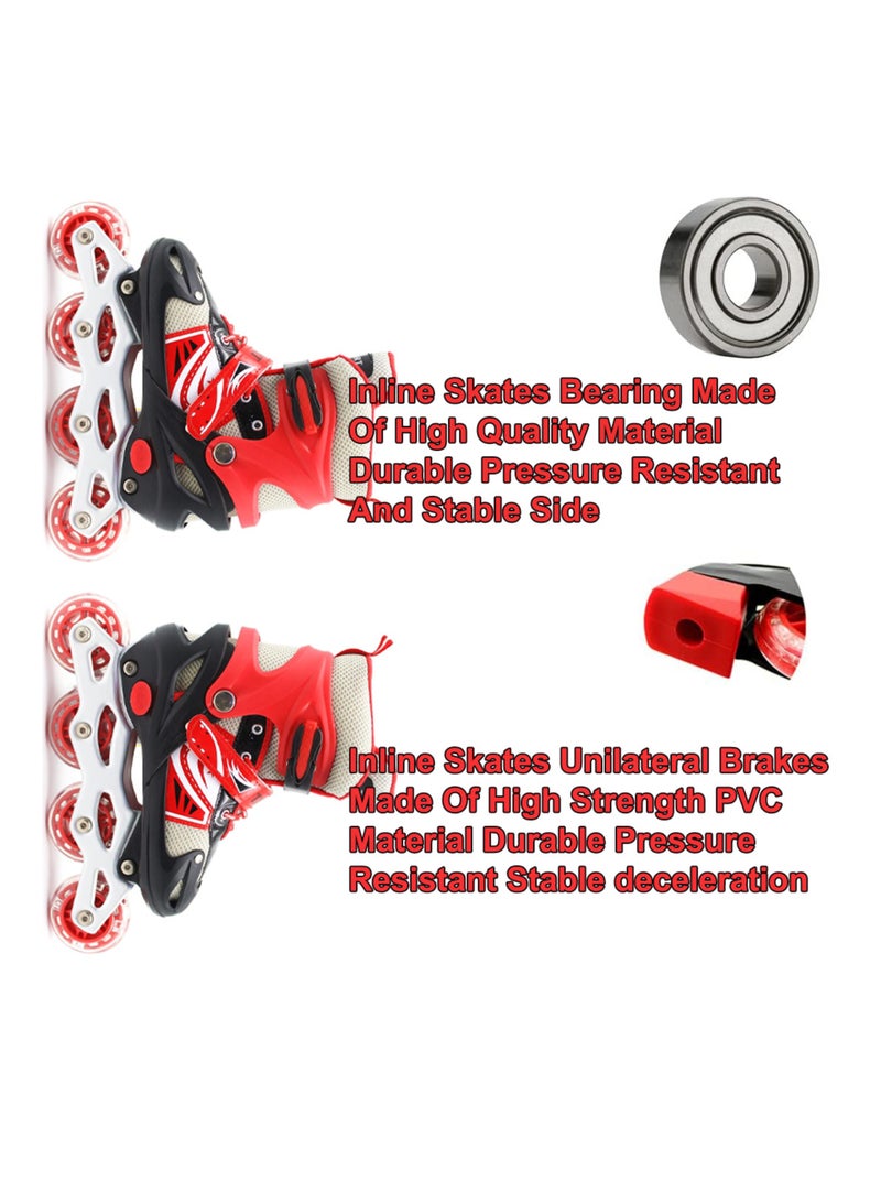 سبال زلاجات مضمنة بأحجام قابلة للتعديل زلاجات دوارة مع عجلات وامضة للأطفال في الهواء الطلق وداخل المنزل أحذية تزلج للبنين والبنات الشباب والكبار - Image 3