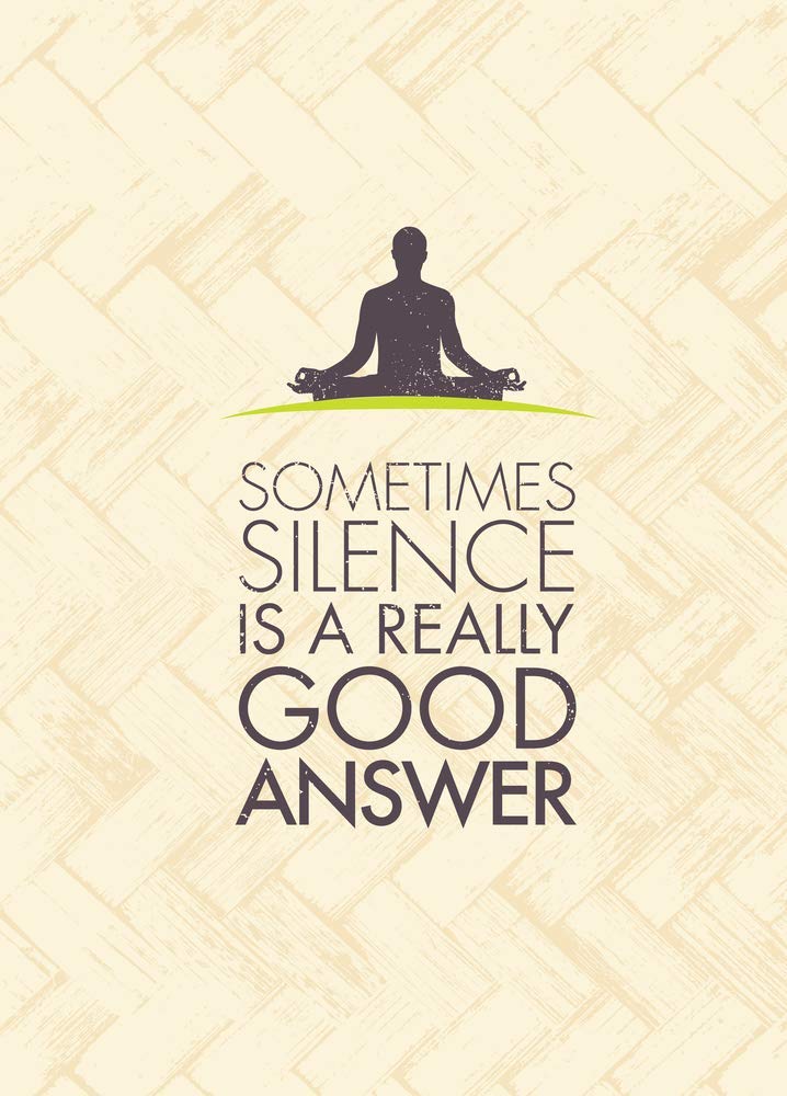 5 Ace sometimes silence is a|Motivational quotes|Inspirational quotes|Gym Poster| wall sticker paper poster(size:12x18 inch),multicolor - Image 5