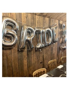 Party with Emma Silver Letter A to Z Balloons 32 inch Large Alphabet Balloons Silver Helium Foil Letter Balloon Banner for Birthday Party Anniversary Wedding Decoration (Silver-H)  - Image 2