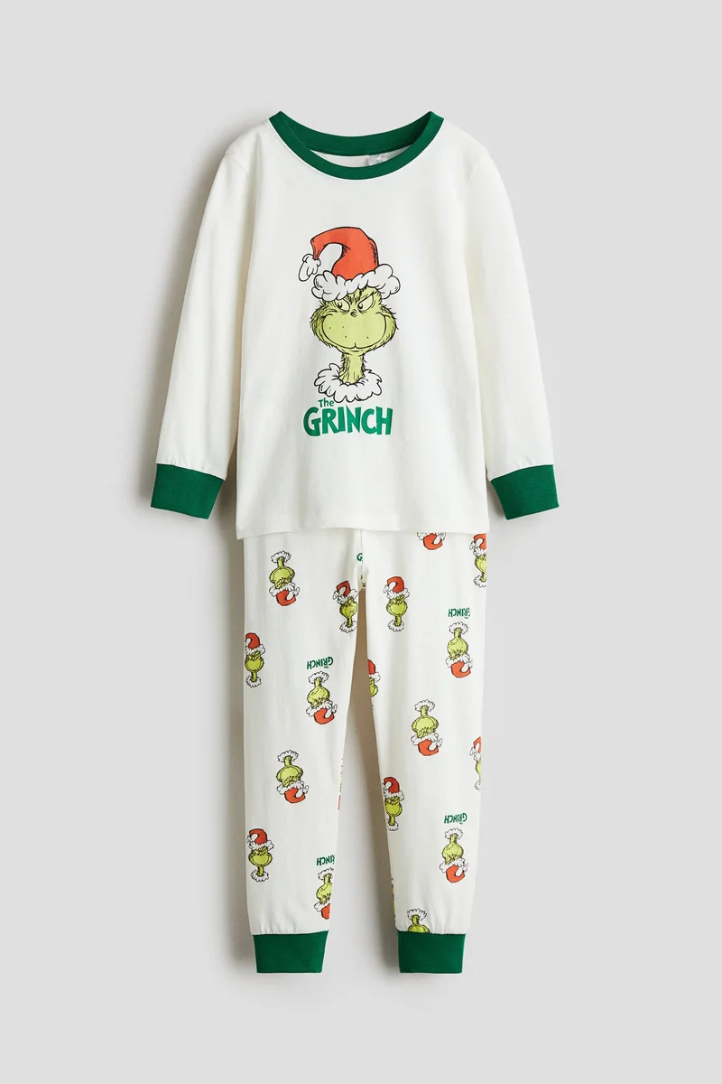 H&M Printed cotton jersey pyjamas