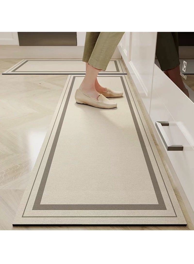 TYCOM Diatom Kitchen Rugs Kitchen Mat Non-Slip Fluffy Soft Plush Microfiber Shower Carpet Rug Machine Washable Quick Dry Ultra Kitchen Mats 45 By 75 And 45 By 120 CM Frame.