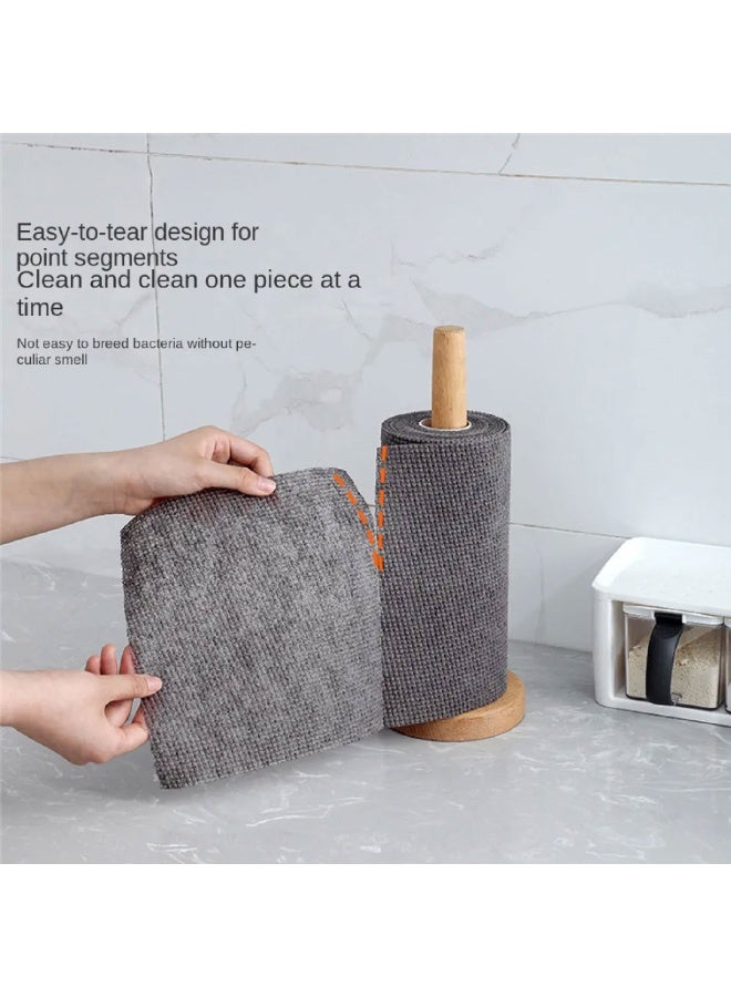 جروب تايجر رول قابل لإعادة الاستخدام من قماش المايكروفايبر | قطعة تنظيف متعددة الأغراض (رمادي، 25 قطعة) - Image 2